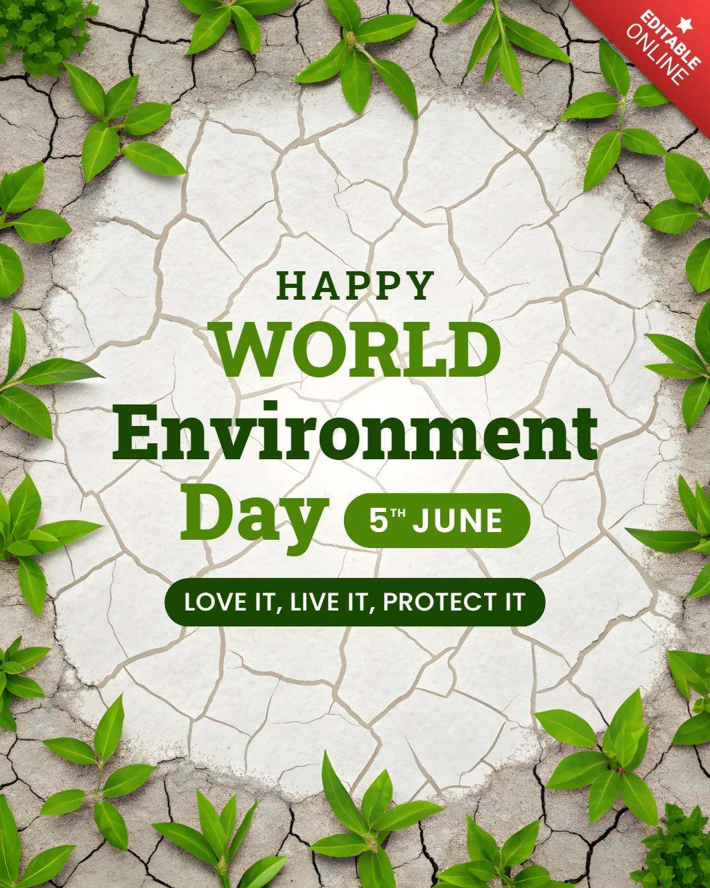 Drought Theme for World Environment Day Template Design