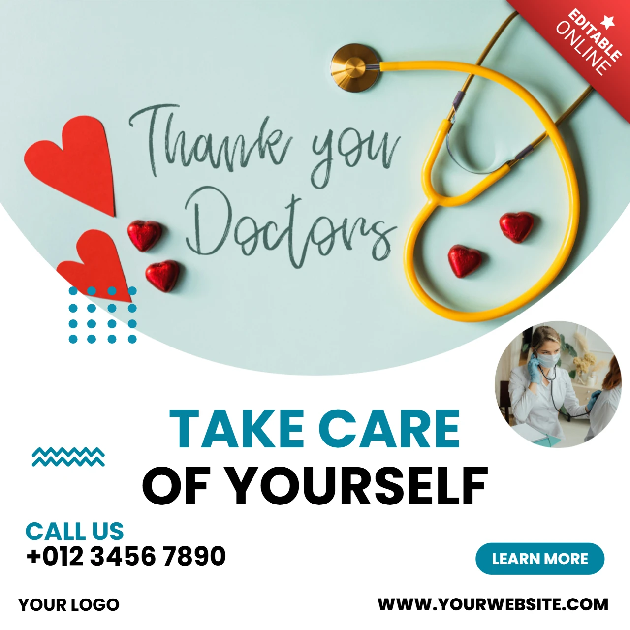 Eye-Catching Medical Social Media Post Design Template