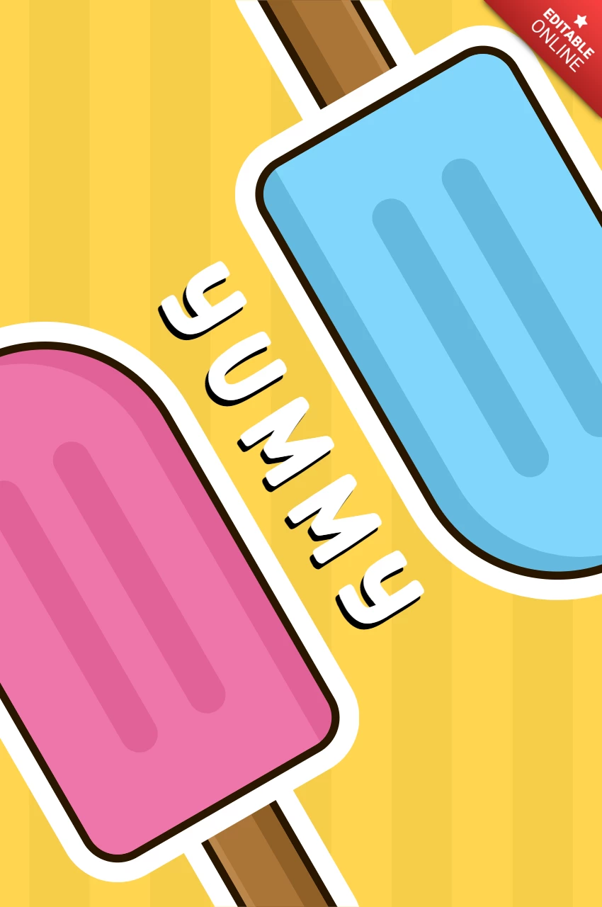 Plantilla de diseño de póster de delicioso helado