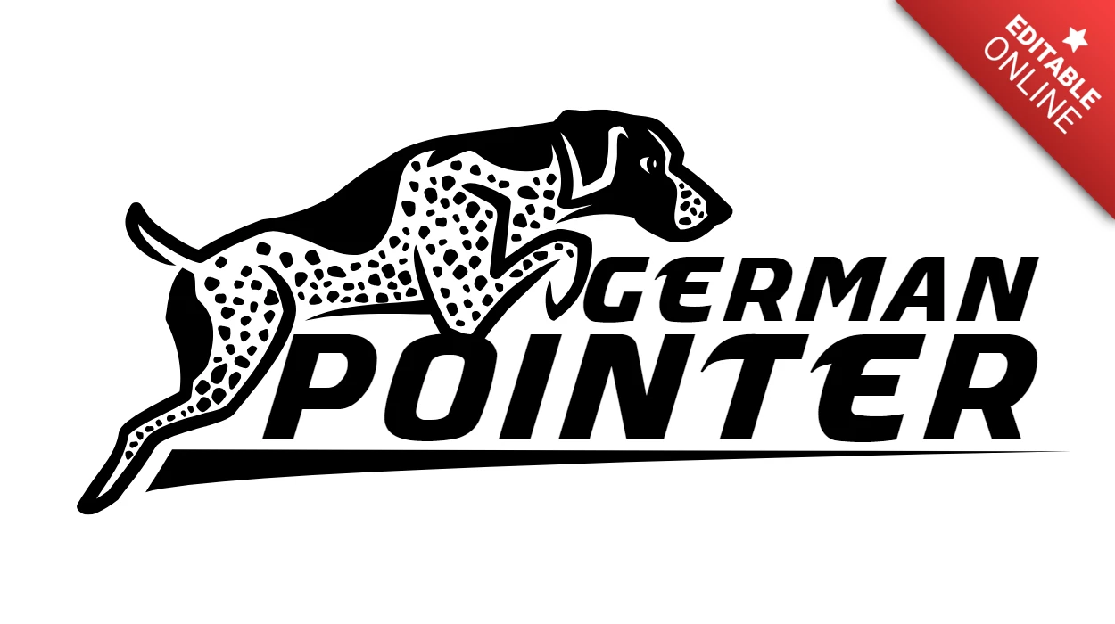 Plantilla de diseño de logotipo de puntero alemán