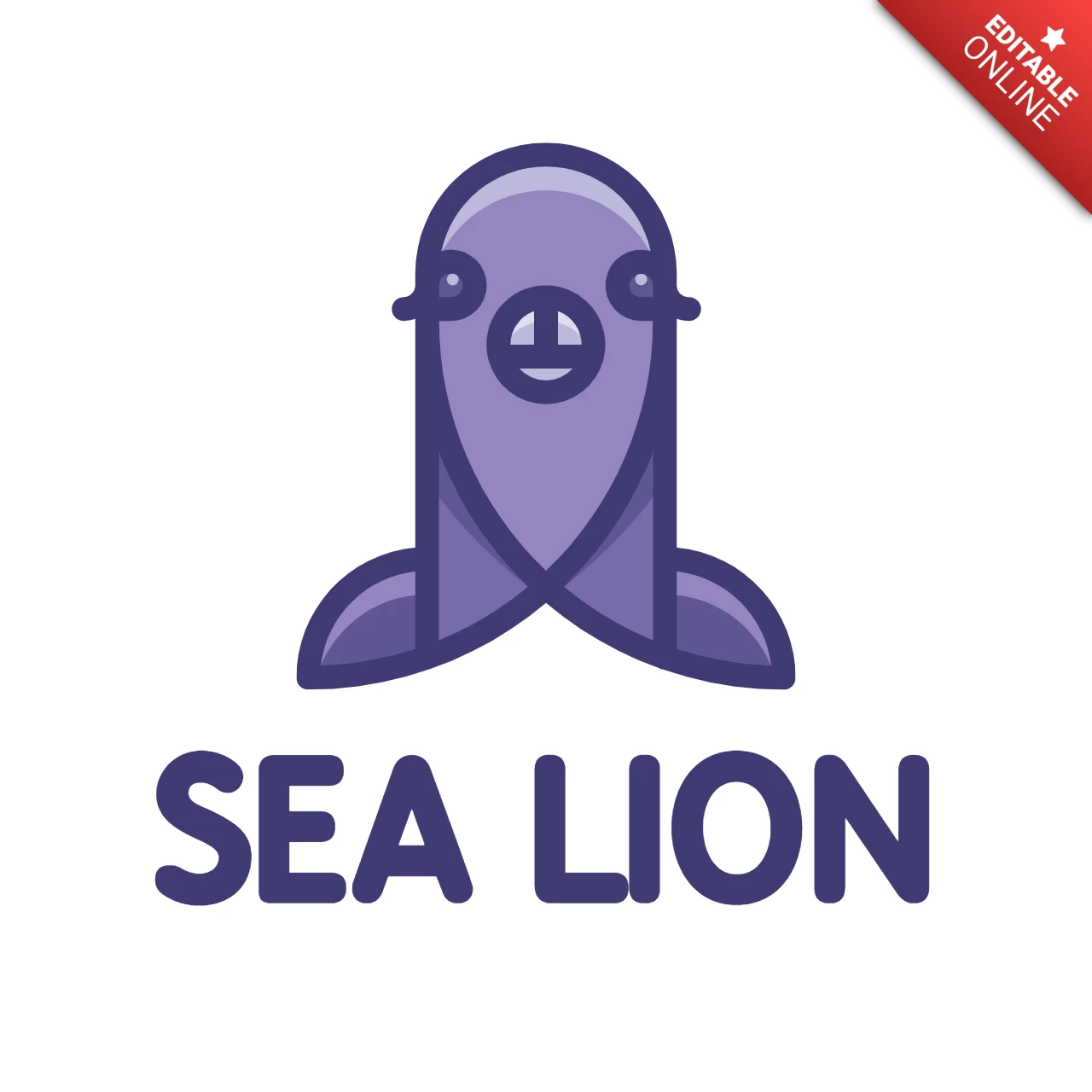 Sea Lion Logo Design Template