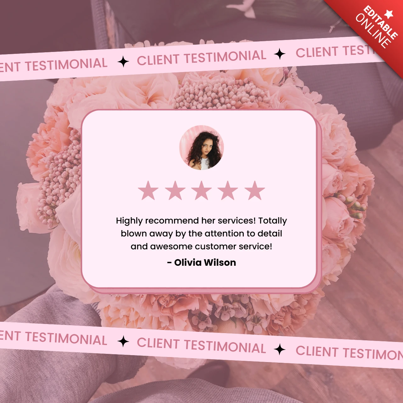 Client Testimonial Instagram Post Design Template