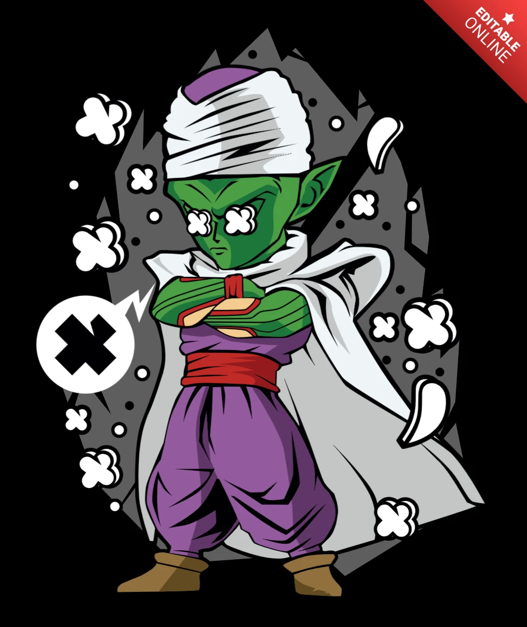 Modèle de personnage de bande dessinée Picollo
