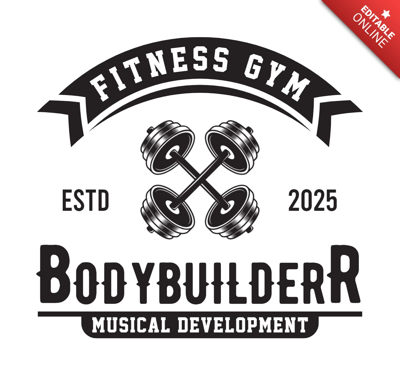 Szablon projektu logo centrum fitness