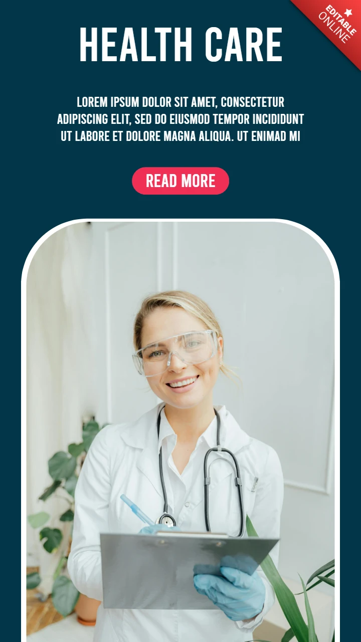 Médical simple moderne publicité instagram story design template