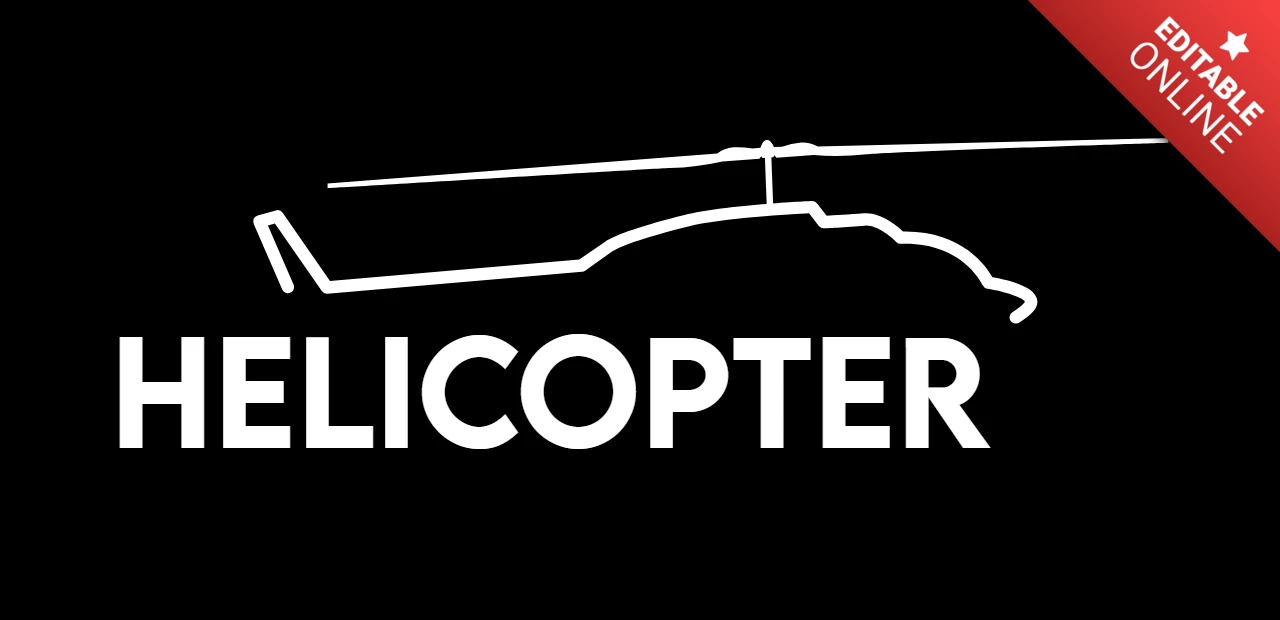 Vorlage für das Design des Hubschrauber-Logos