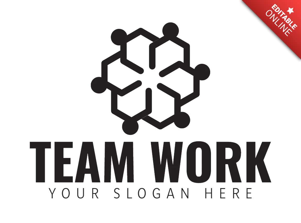 Team Work Logo Design Template