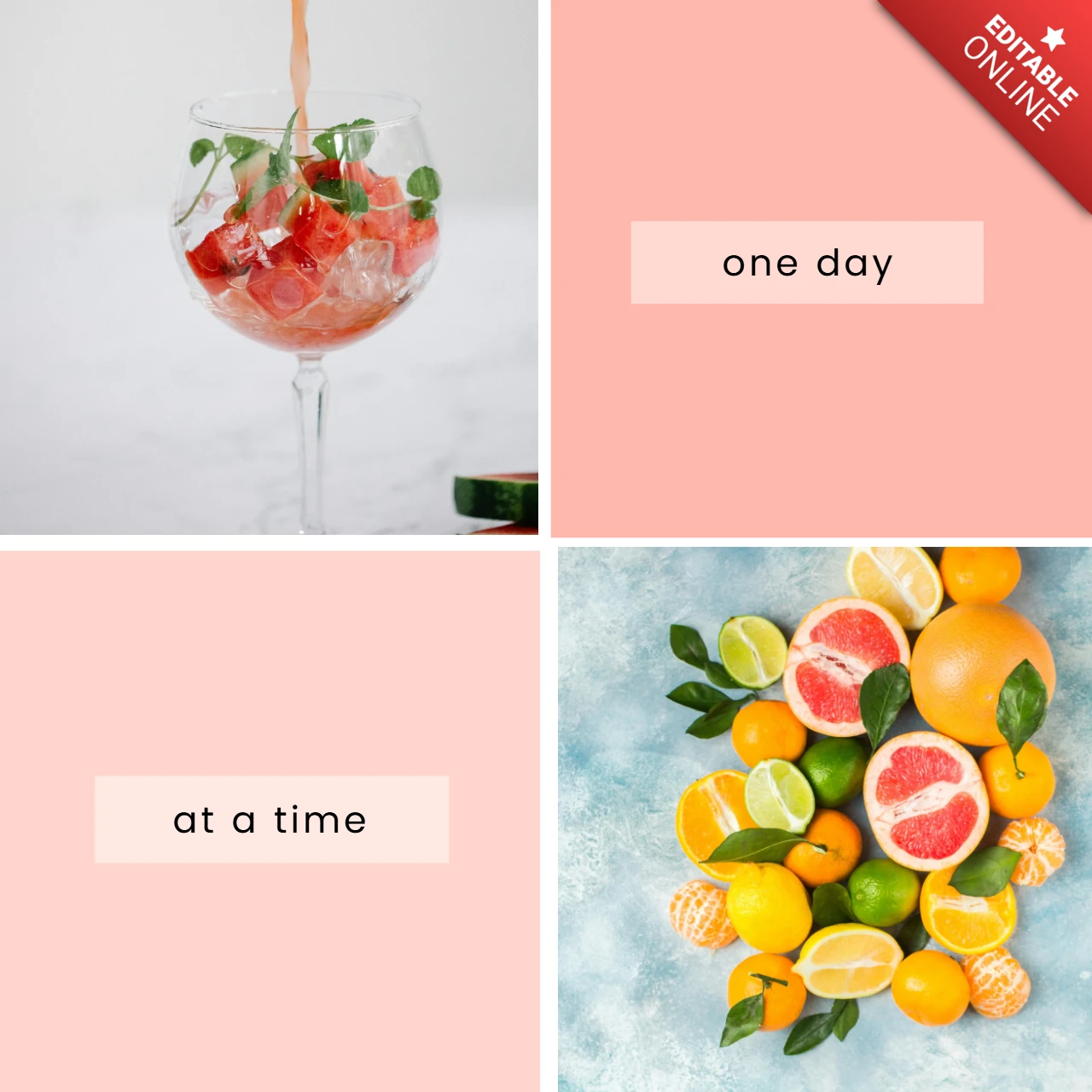 Motivierender Lebensstil Raster Instagram Post Design Vorlage