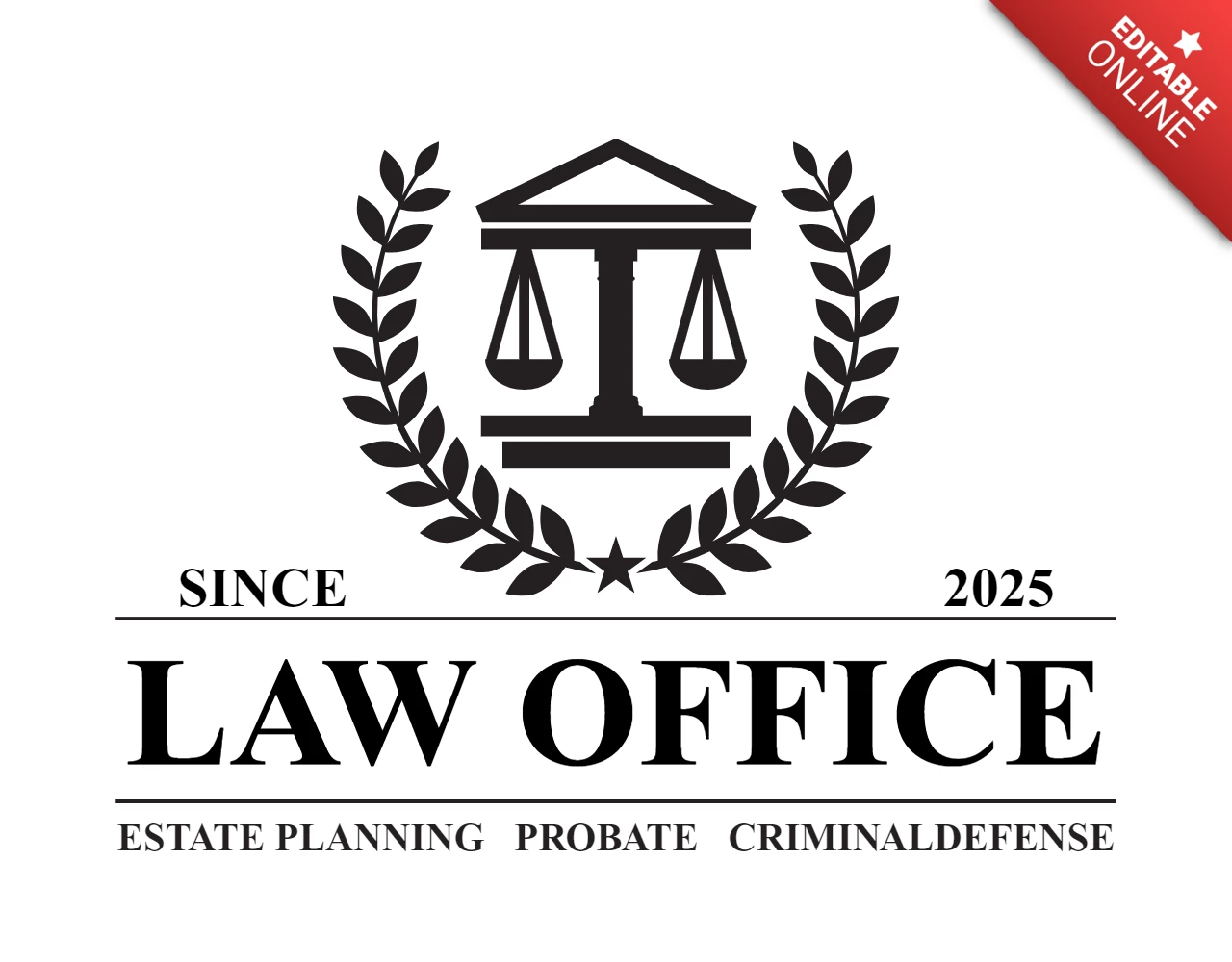 Plantilla de diseño de logotipo de despacho de abogados