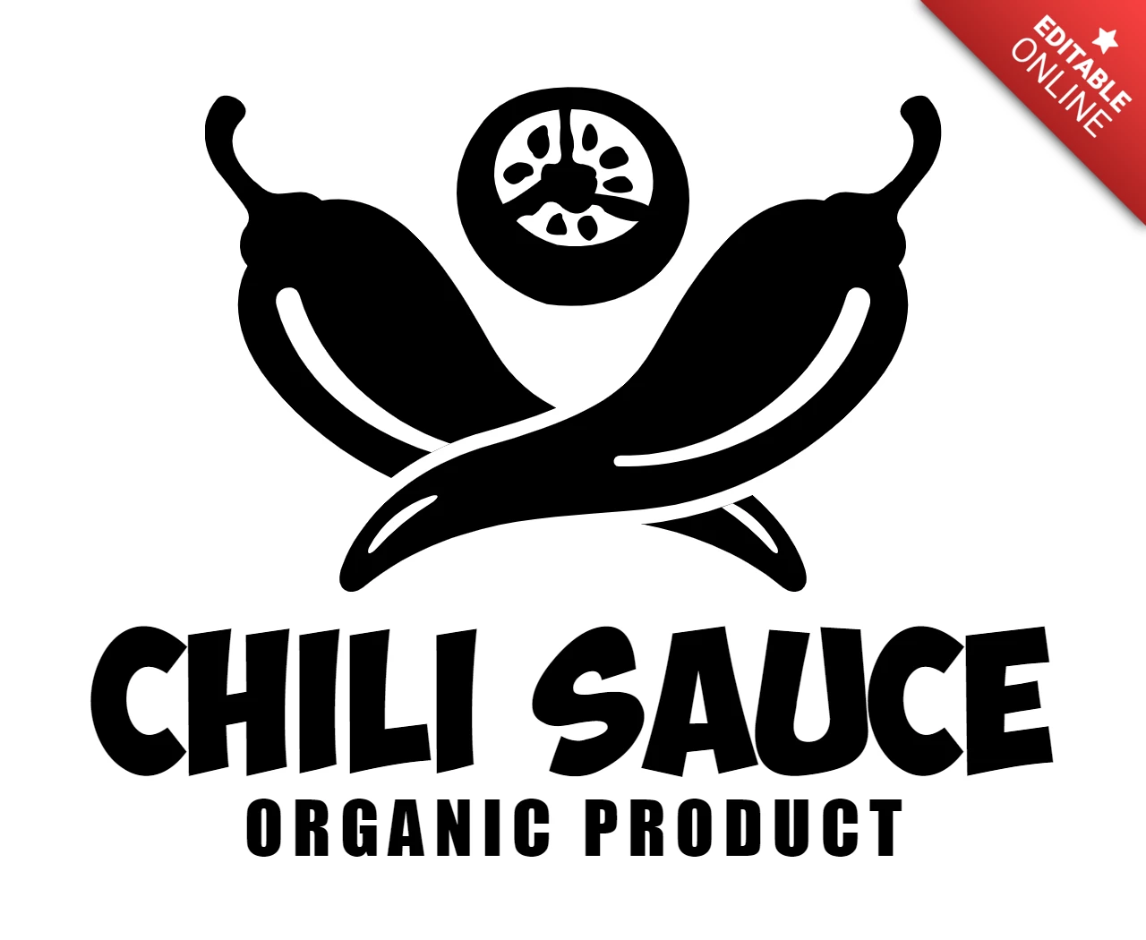 Modelo de design de logotipo de molho de pimenta