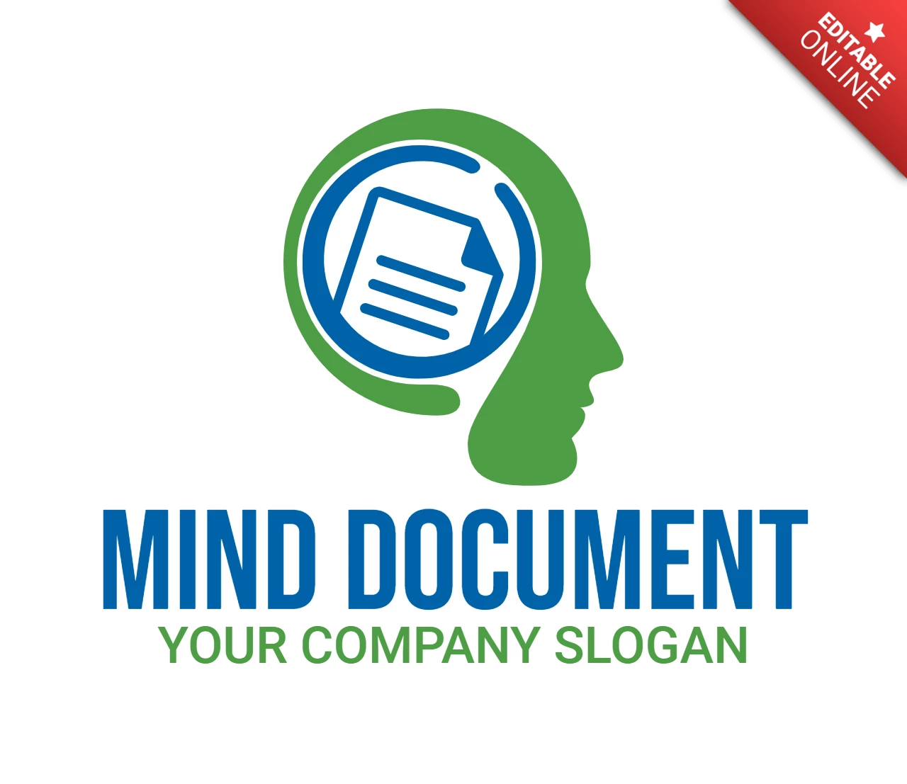 Mind Document Logo Design Template