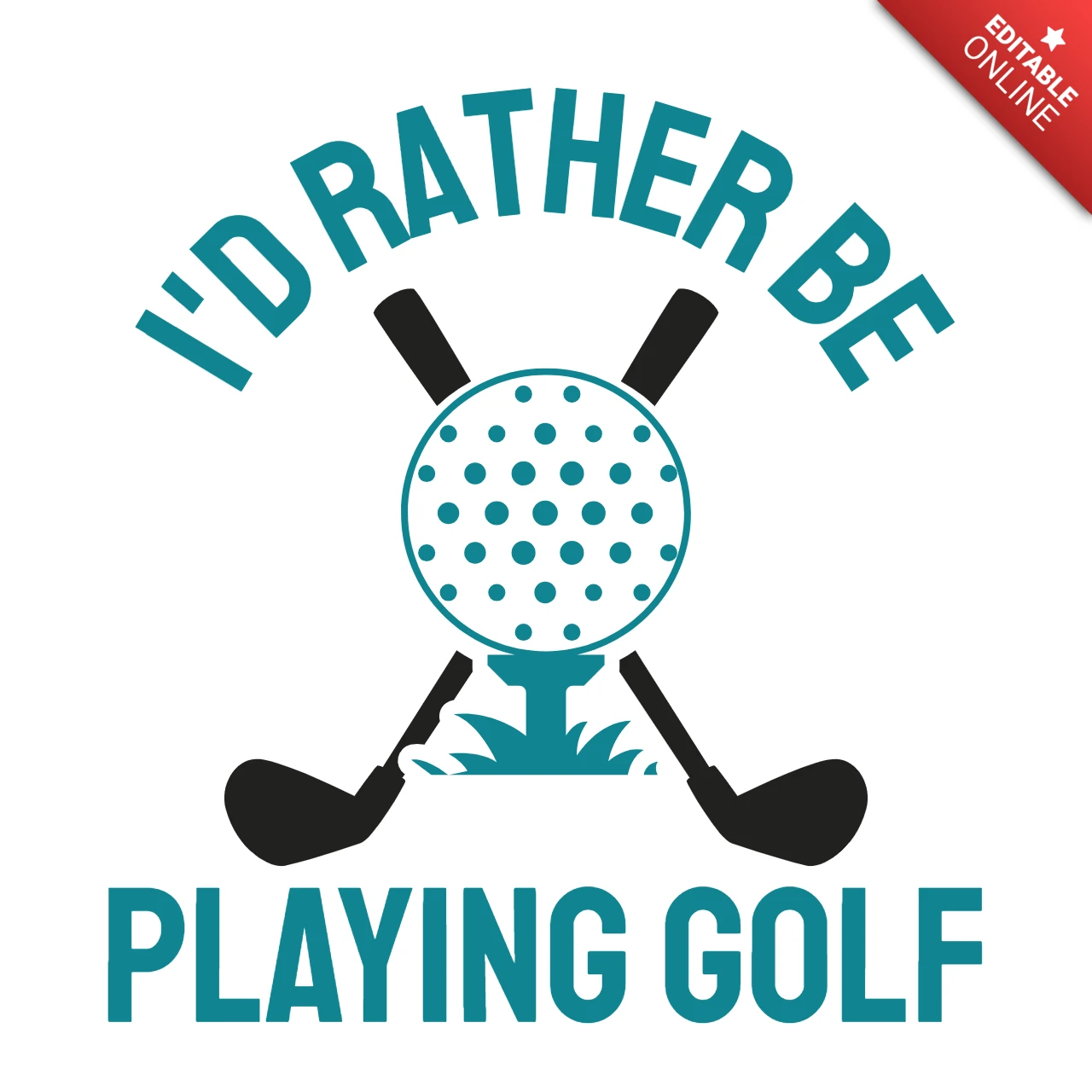Je préfèrerais jouer au golf avec des clubs et des balles modèle de t-shirt sport