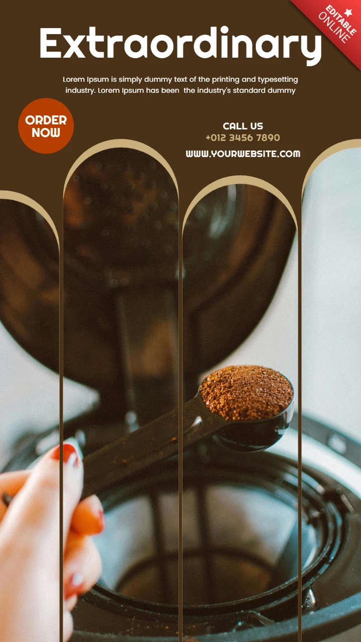 Extraordinaire modèle de conception de post instagram de café