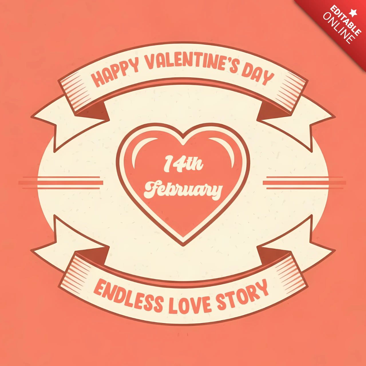 Valentinstag Herzdesign-Vorlage für Grußkarten