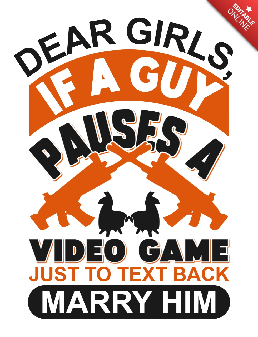 Verspielte Typografie-Design-Vorlage für Gamer-Humor