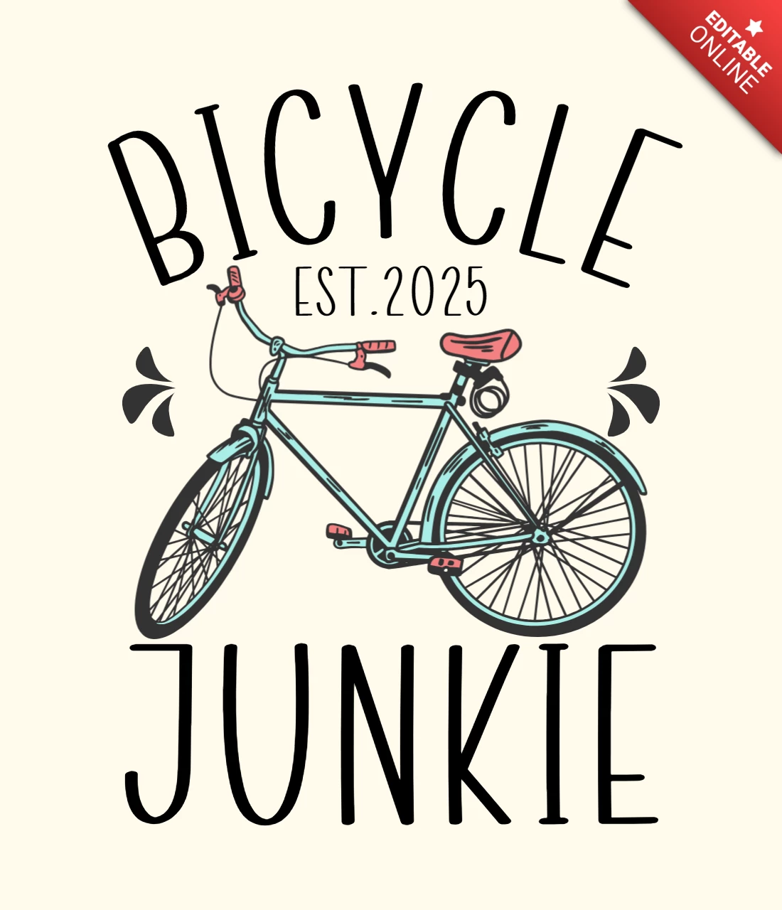 Szablon projektu koszulki vintage ćpun rowerowy