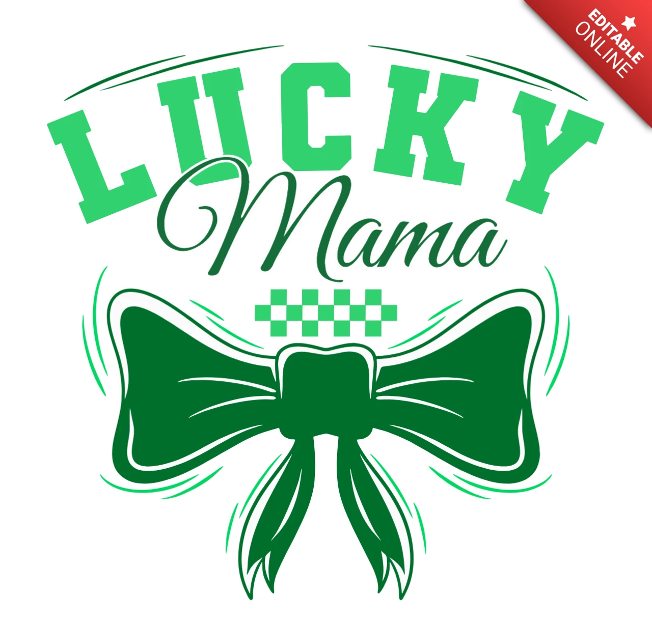 Modèle de conception de t-shirt avec un design de maman chanceuse