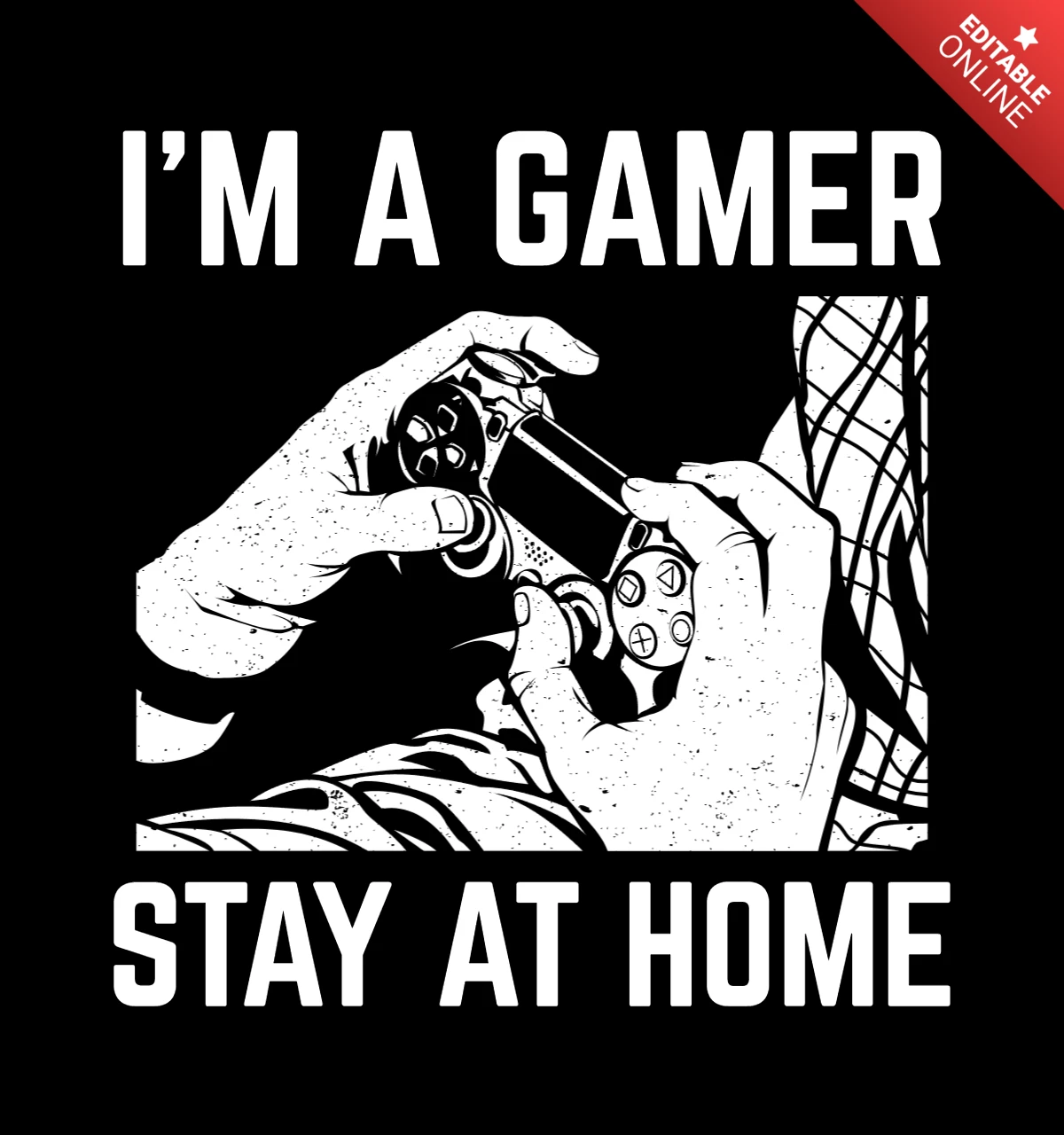 Ich bin gamer bleiben zu hause t-shirt design vorlage