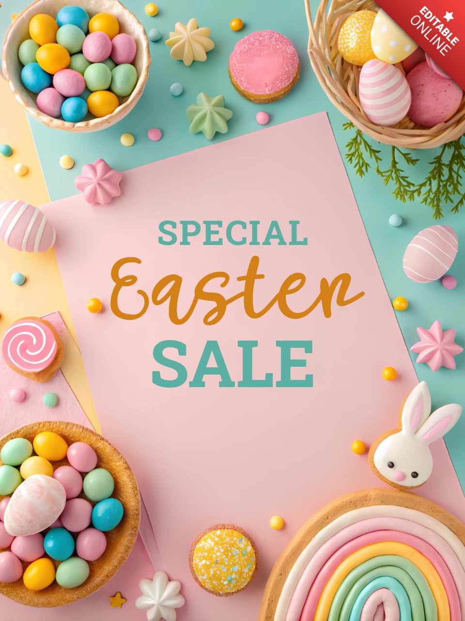 Colorful Easter Sale Design Template for Festive Promotions