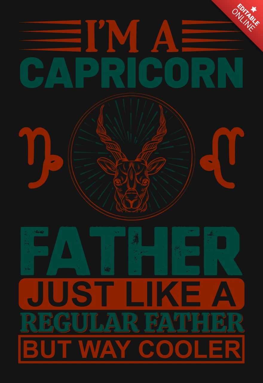 Jestem ojcem Koziorożca, znak zodiaku, szablon koszulki