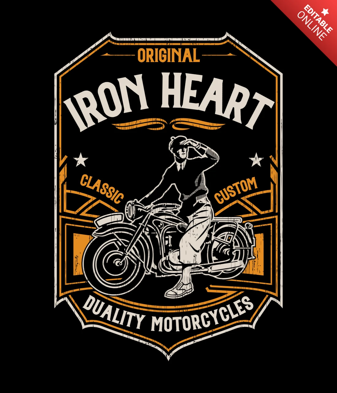 Motorrad biker retro t-shirt design vorlage