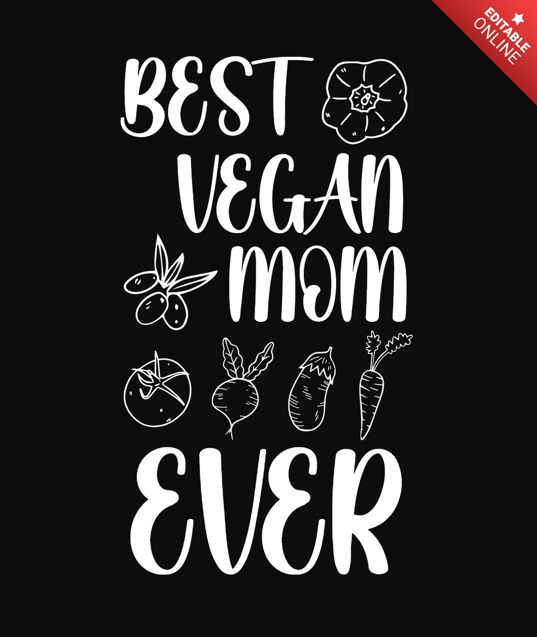 Beste vegane mutter t-shirt design vorlage