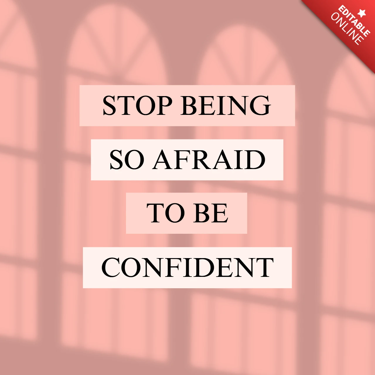 Confidence Quote Window Instagram Post Design Template