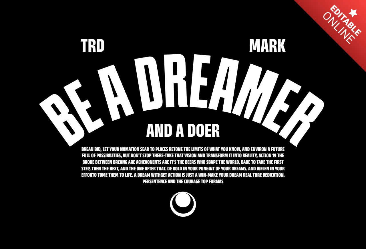 Soyez un rêveur et un acteur, citation motivante pour les visionnaires et les réalisateurs, modèle de design de t-shirt.