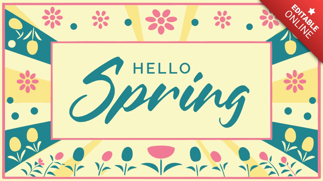 Frühling floral Design-Vorlage mit Retro-Ästhetik