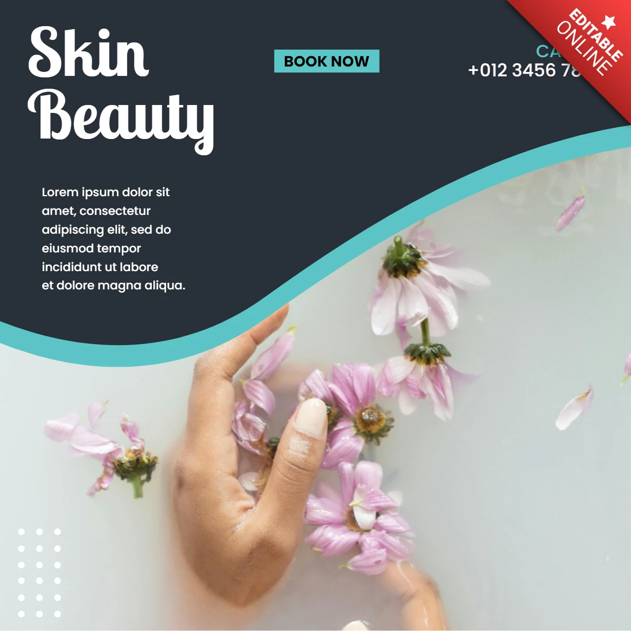 Amazing Beauty and Spa Advertising Social Media Post Design Template