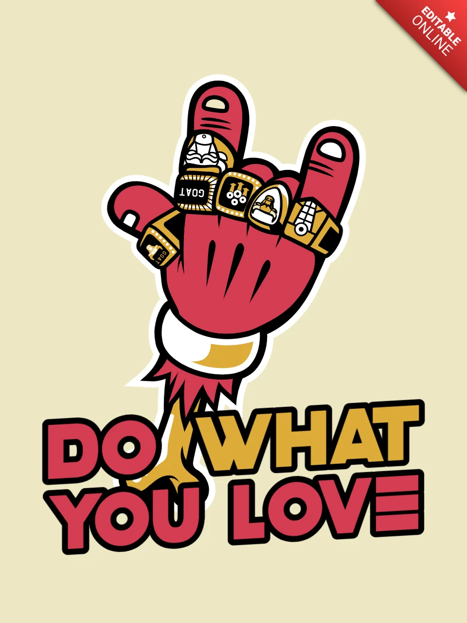 Motivierende T-Shirt-Designvorlage: Tun Sie, was Sie lieben
