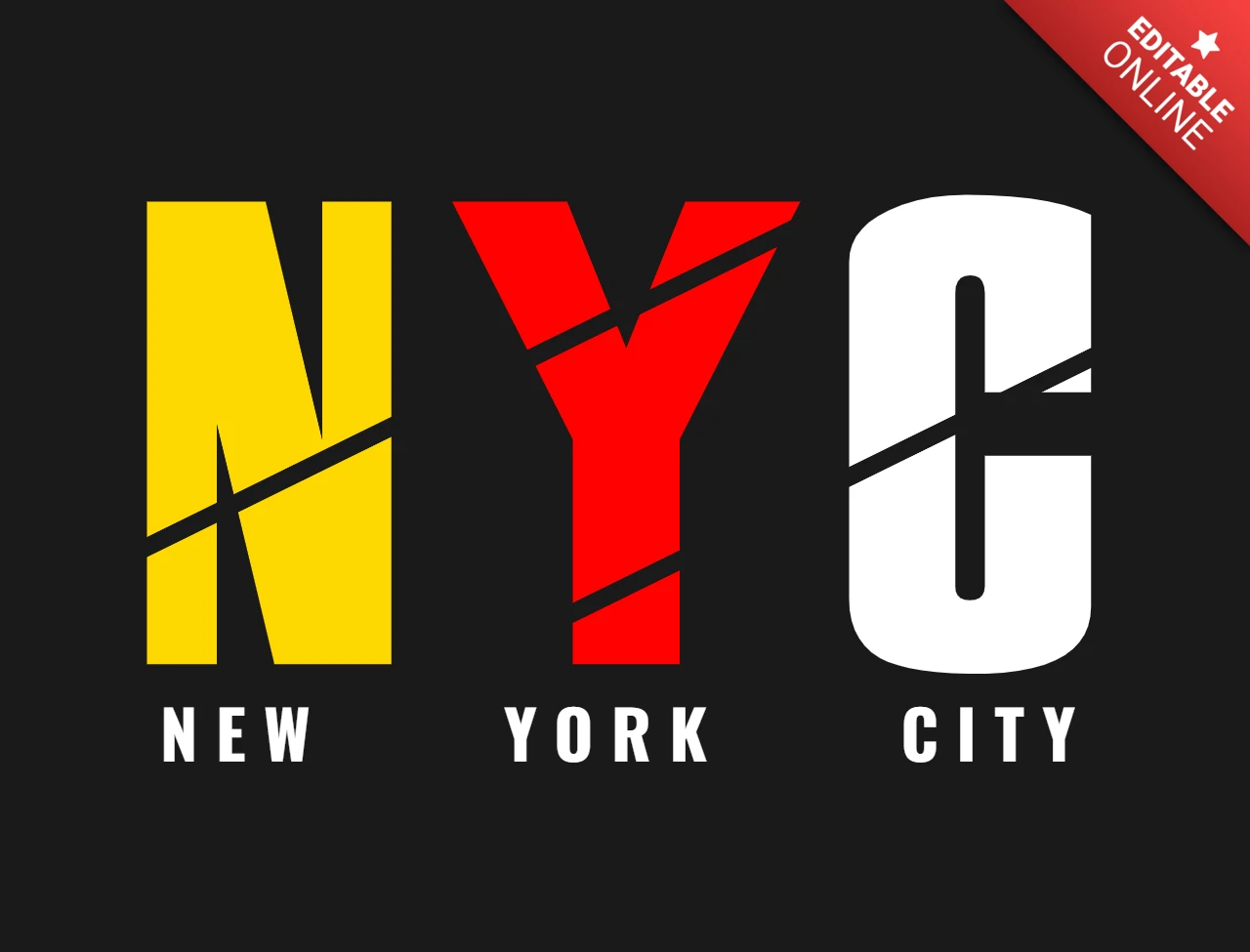 New York City Typography T-Shirt Design Template