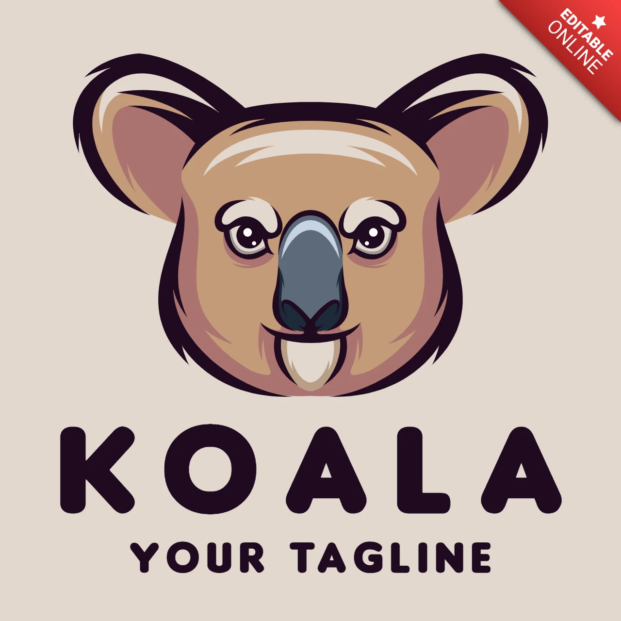 Koala Logo Design Template