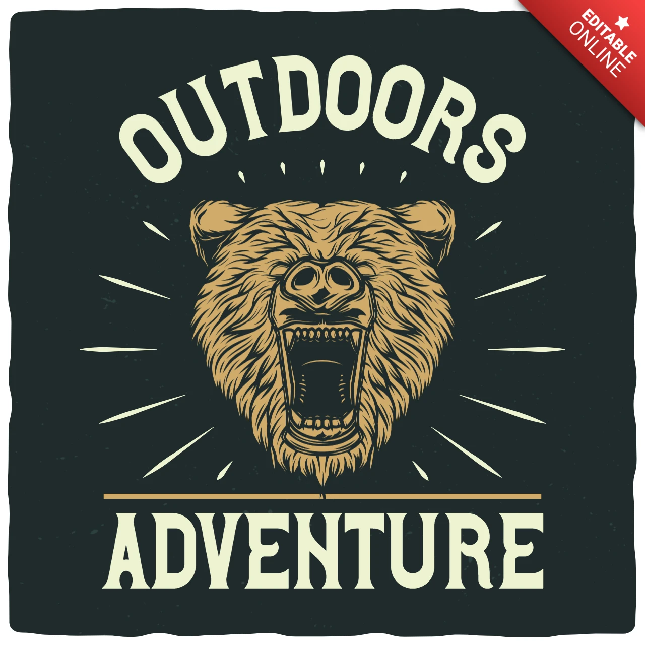 Outdoor abenteuer vintage t-shirt design vorlage