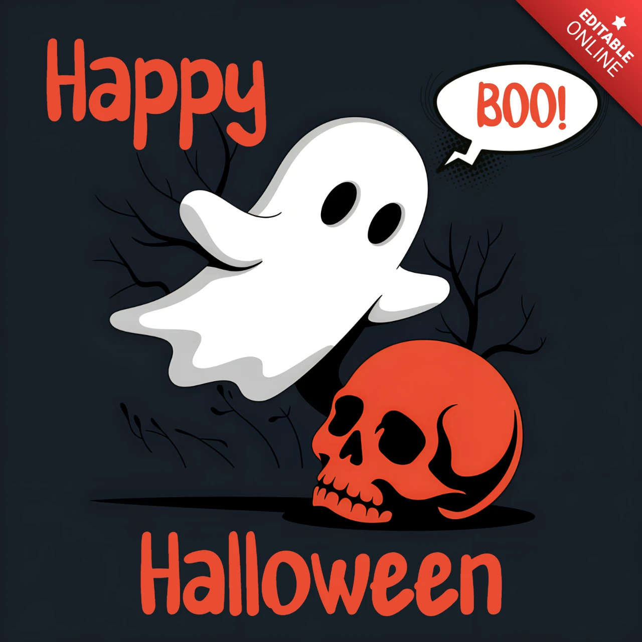 Straszny duchowy wzór halloween na koszulkę
