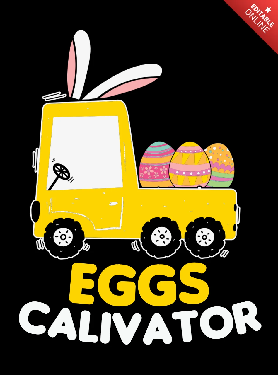 Huevos calivator día de pascua plantilla de diseño de camiseta