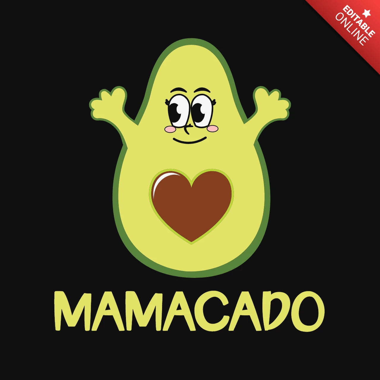 Vegane mutter lustig avocado t-shirt design vorlage