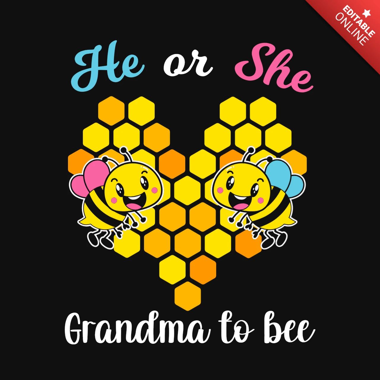 Er oder sie oma zu biene t-shirt design vorlage