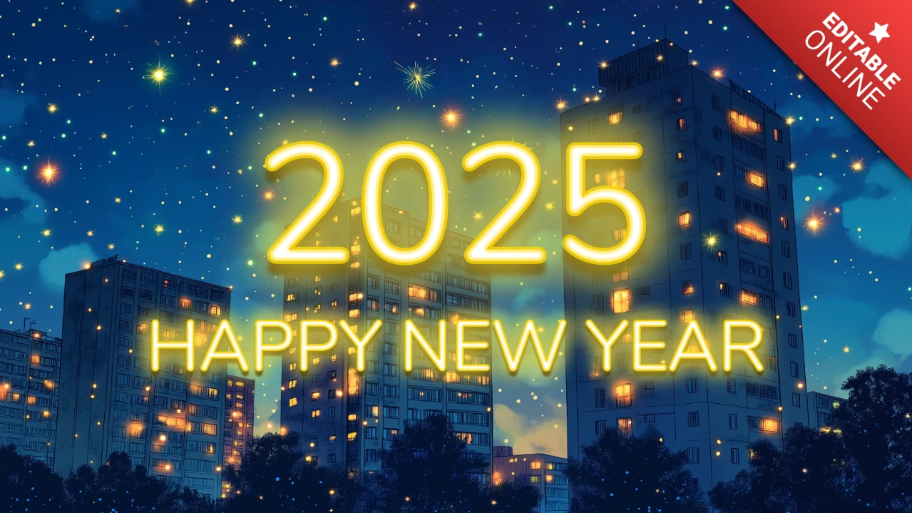Happy New Year Card Design Template