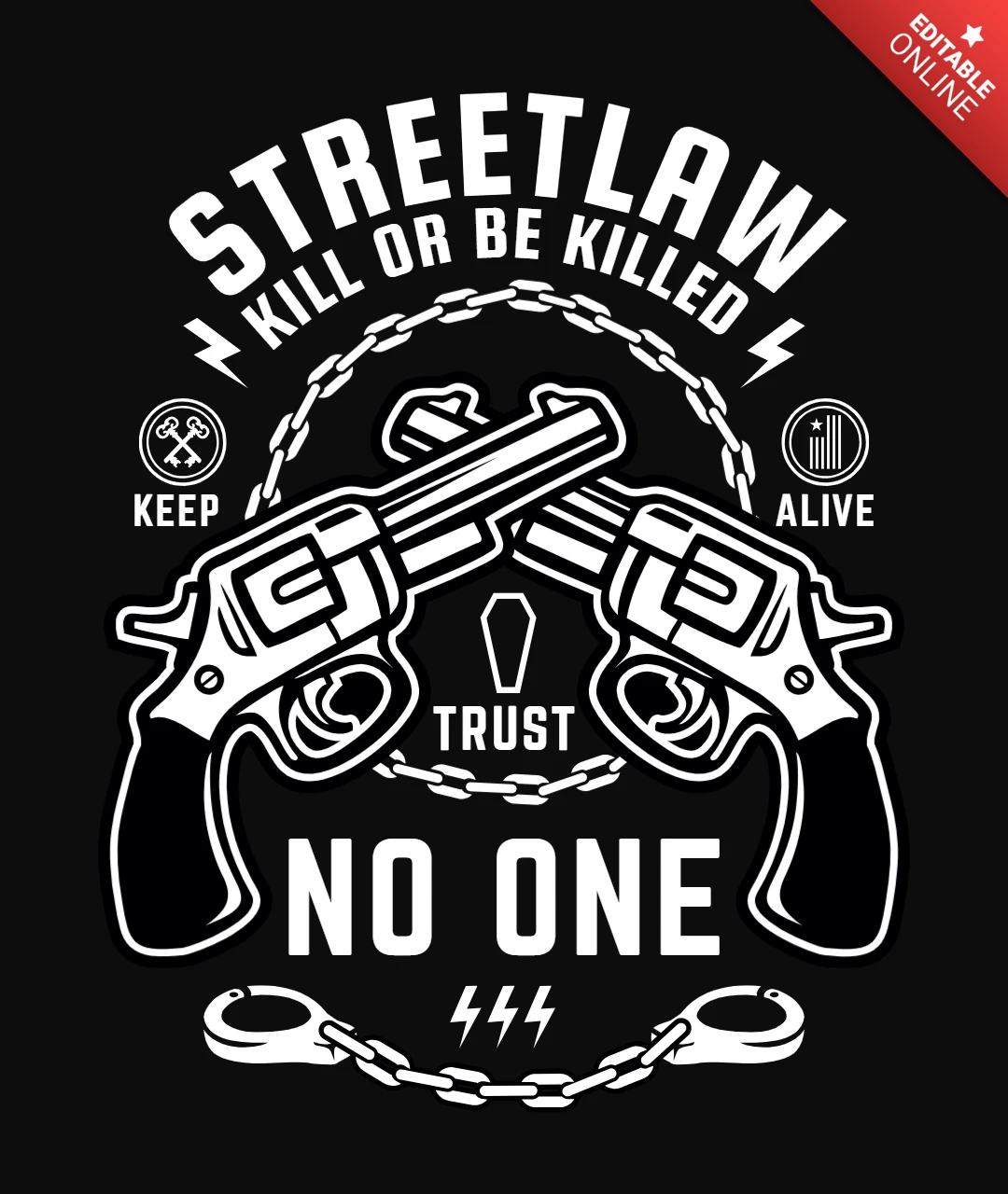 Street Law T-Shirt Design Template