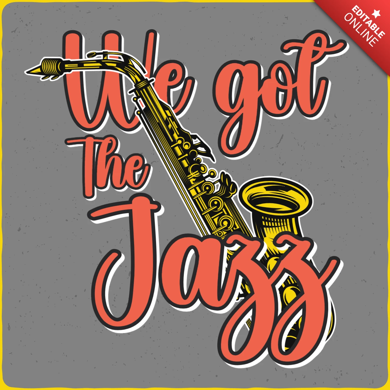 Wir haben die Jazzmusik Retro-T-Shirt-Vorlage