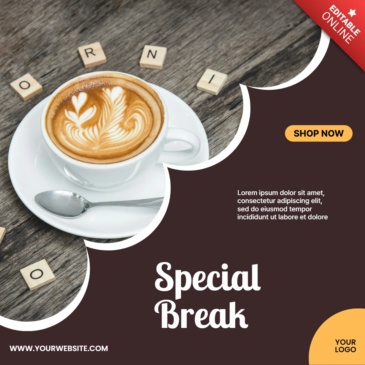 Coffee Promotional Social Media Post Design Template