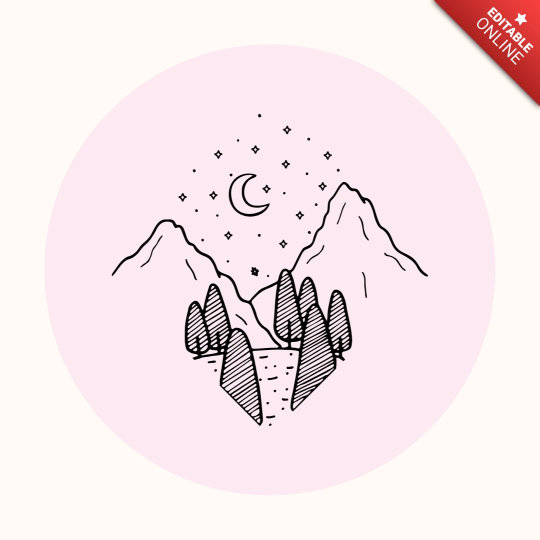 Bergwald instagram story highlight cover design vorlage