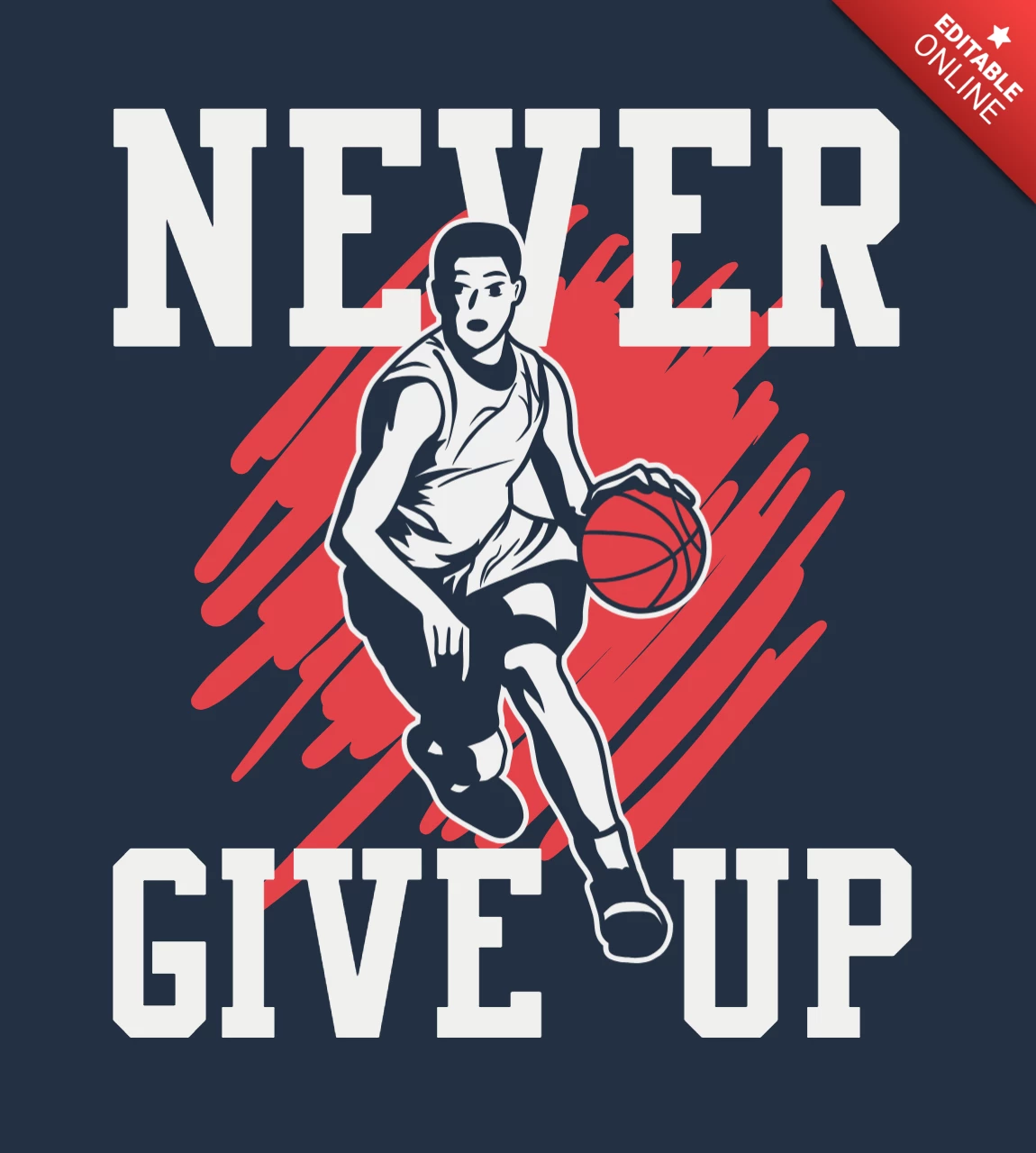 Mann spielt Basketball Vintage T-Shirt Design-Vorlage