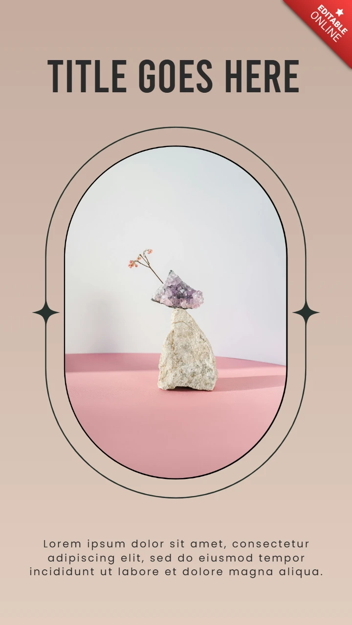Crystal and Bottle Ensemble Instagram Story Post Design Template