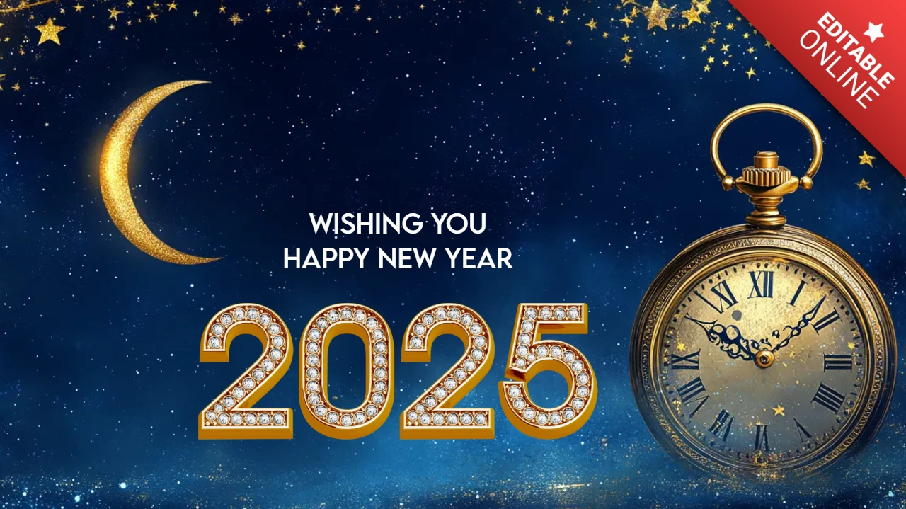 2025 modèle de carte de célébration du nouvel an