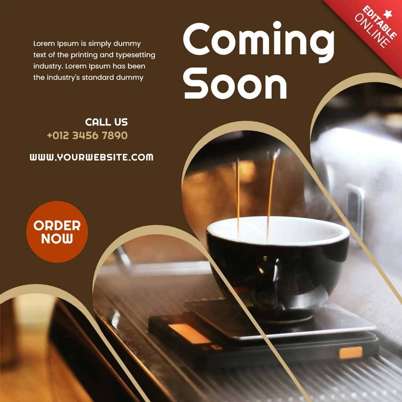 Coming Soon Coffee Shop Instagram Post Design Template