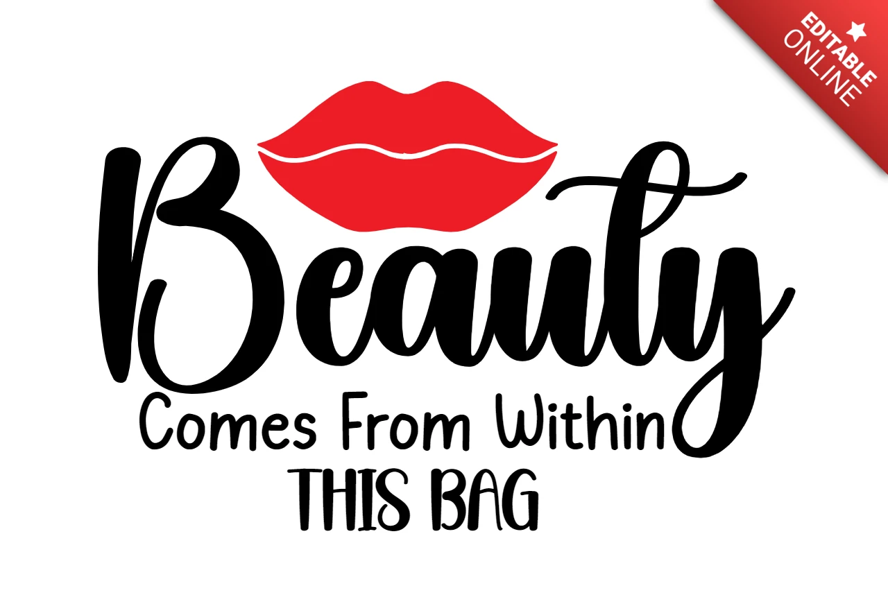 Beauty Comes Makeup T-Shirt Design Template