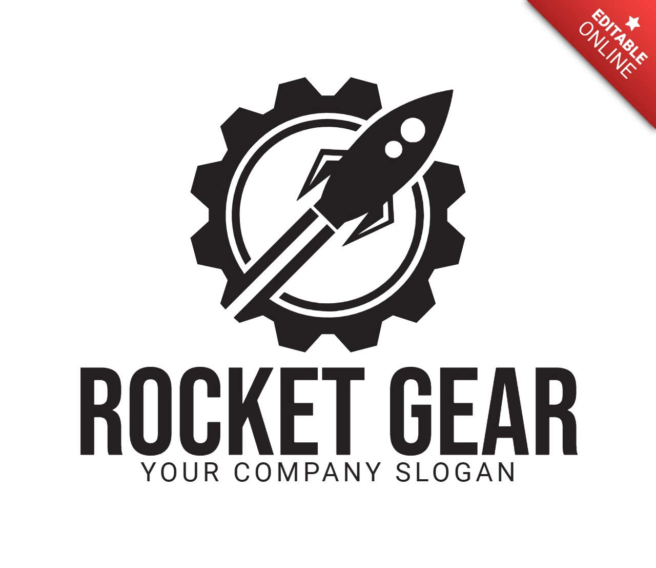 Rocket Gear Logo Design Template
