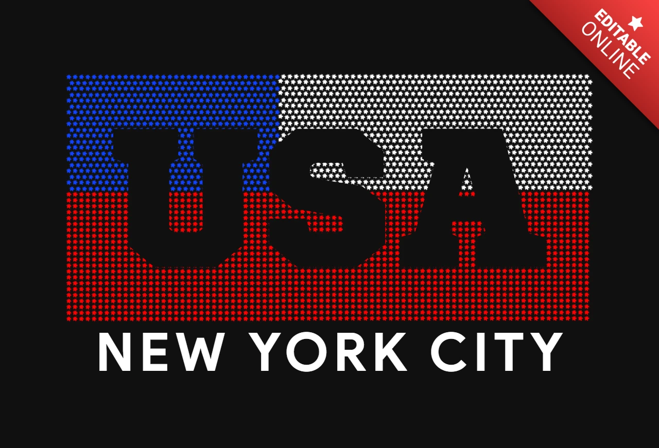 USA Urban Typography T-Shirt Design Template